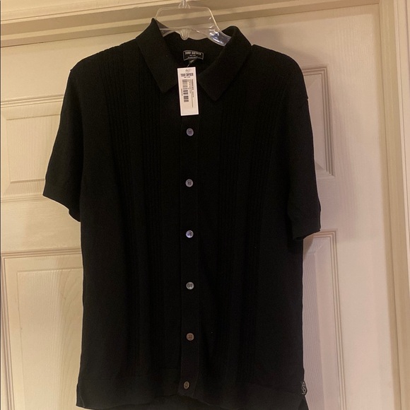 Todd Snyder Black SS Button Down Sweater Sz Small.New